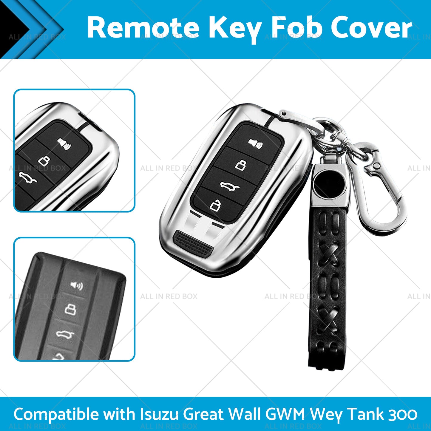 Suitable for Great Wall GWM Wey Tank 300 Alloy Car Remote Key Fob Cover Key Case