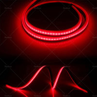 1M Red LED Car High Mount Third Brake Stop Rear Tail Light Bar Strip Universal