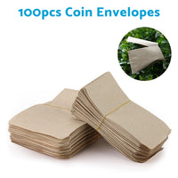 100/200PCS Coin Envelope Cash Check Ticket Salary Grain Seed Key Post Office