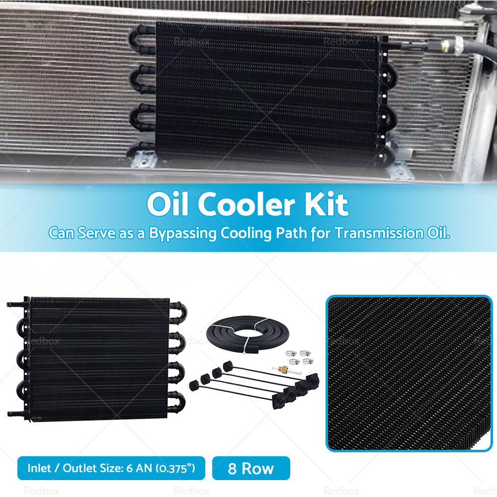 8 Row Remote Transmission Oil Cooler Radiator Converter Kits Manual To Automatic