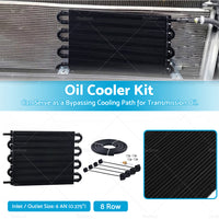 8 Row Remote Transmission Oil Cooler Radiator Converter Kits Manual To Automatic