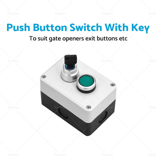 Weatherproof Push Button Switch Suitable for Gate Opener with Key