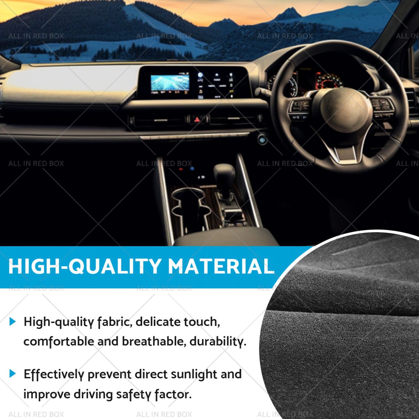 Non-Slip Dash Mat SuitableFor Lexus UX UX200 UX250H ZA10 2018-21 Dashboard Cover