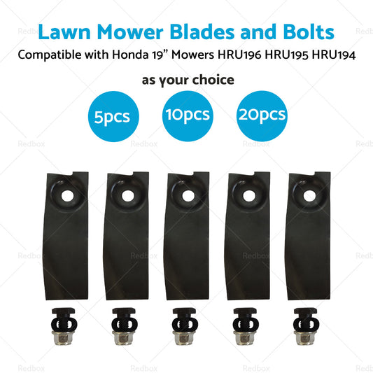 5/10/20x Lawn Mower Blades and Bolts For Honda19  Mowers HRU196 HRU195 HRU194