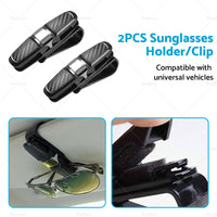 2pcs Car Glasses Holder Clip Case Sunglasses Eyeglasses Ticket Card Clip Holder