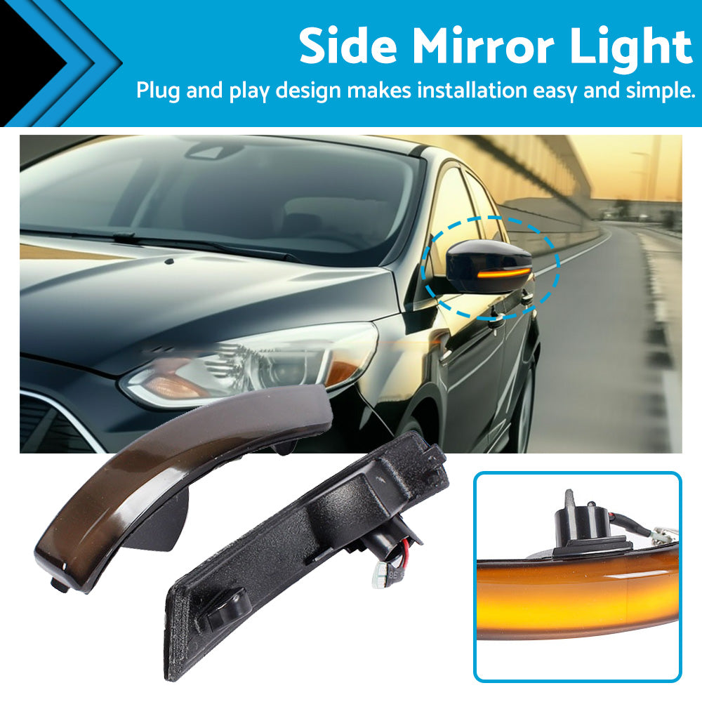 2x Turn Signal Light LED Mirror Indicator Suitable For Ford Focus Mk2 Mk3 Mondeo