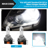 H15 15W 55W DRL Hi Lo Beam Halogen Headlight Suitable For Golf Mercedes