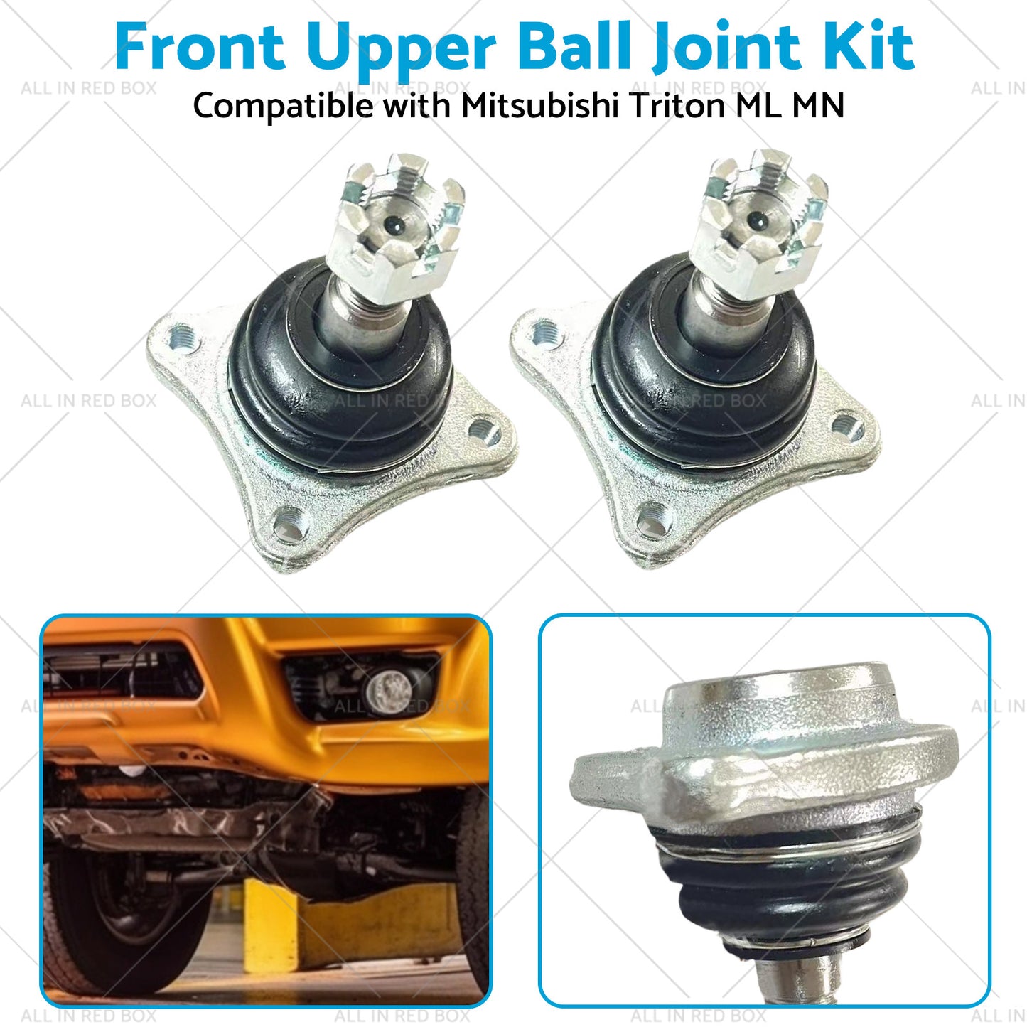 2PCS Front Upper Ball Joint Kit Suitable for Mitsubishi Triton ML MN UTE 4WD RWD