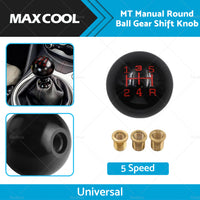 1 Set Universal 5 Speed Car MT Manual Round Ball Gear Shift Knob Shifter Lever