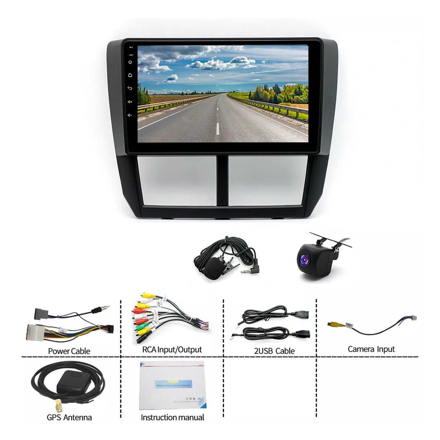 9'' In-Dash Unit Android 13 Car Stereo Suitable For Forester 08–12 Impreza 07-13