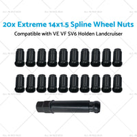 20x Extreme 14x1. 5 Spline Wheel Nuts Suitable for Holden Landcruiser VE VF SV6