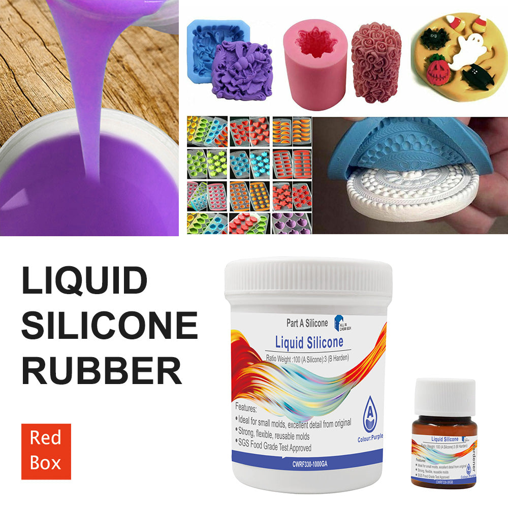 SH25 Liquid Silicone Rubber Mould Making Kit 100:3 Mix - 1Kg 5Kg 10Kg Purple