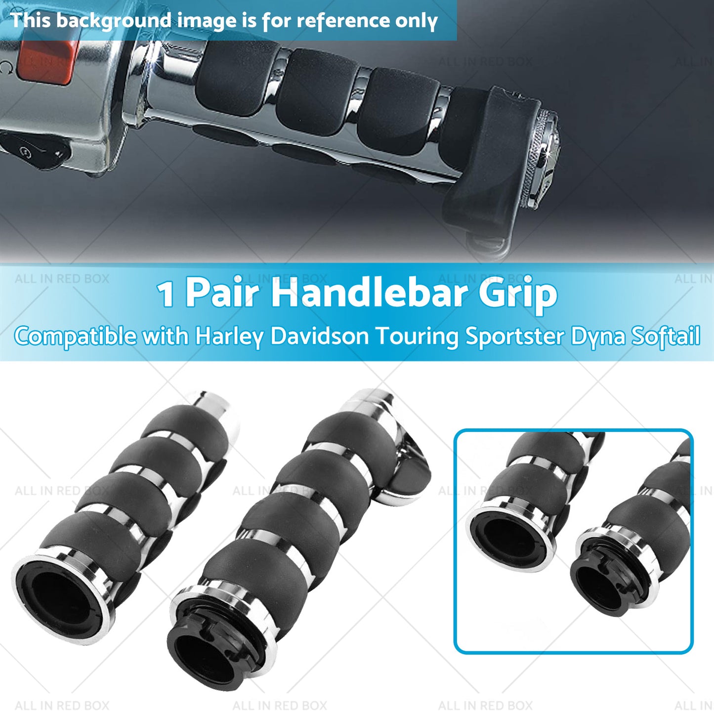 Handlebar Hand Grips Suitable For Harley Davidson Touring Sportster Dyna Softail