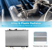 {{ H or D Radiator For Mitsubishi Triton MK 2. 4L Petrol 2. 8L Diesel 4Cyl AT MT 96-06 }} - Buy Car Parts Online at {{ Kaka Auto Parts }}.