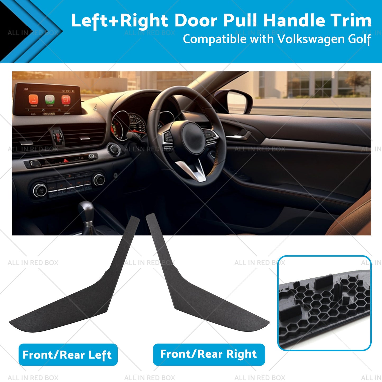 LeftRight Inner Door Trim for Pull Handle Cover Suitable For VW Golf MK6 09-13