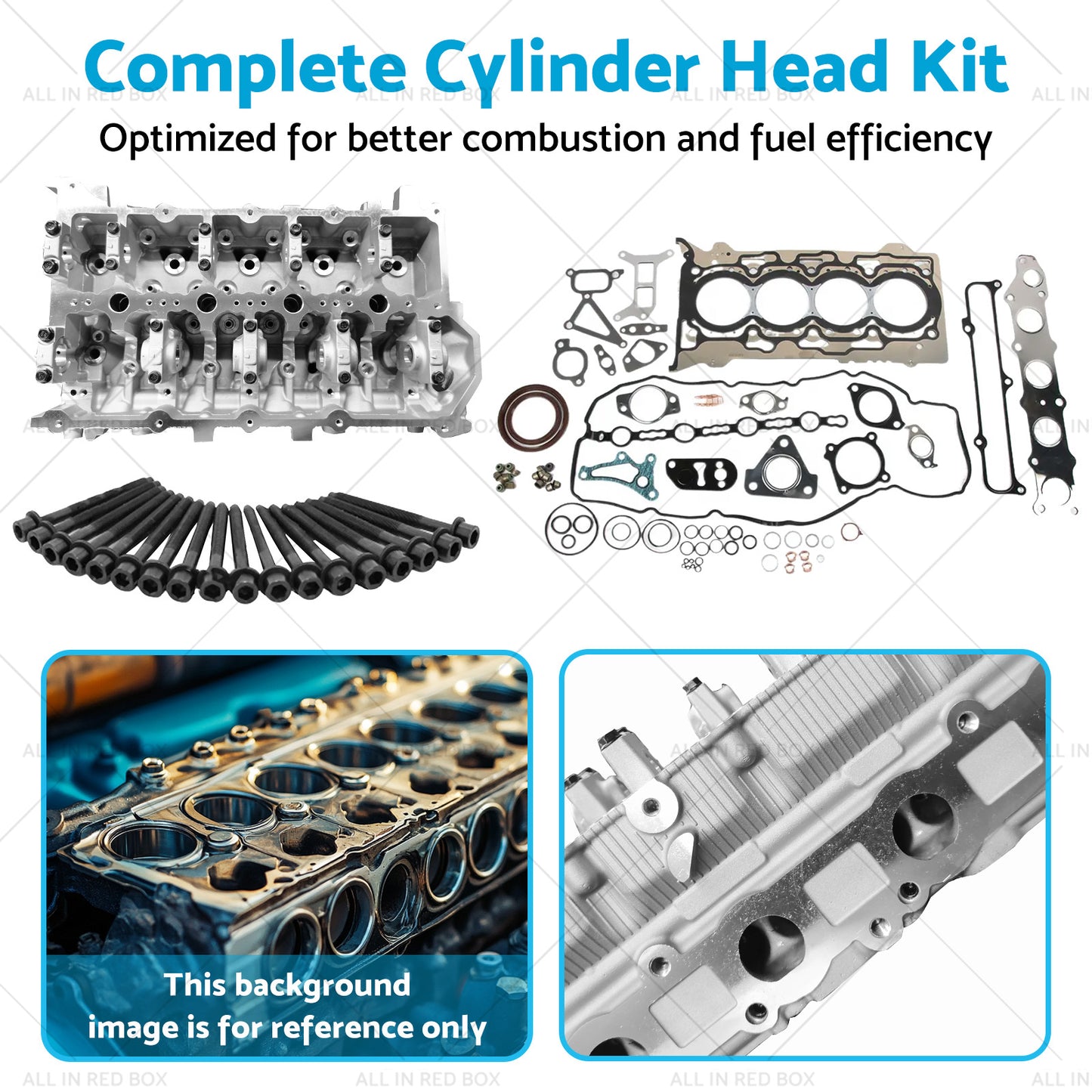Complete Cylinder Head Kit w/ Gaskets Bolts Suitable For Mitsubishi Triton 4N15