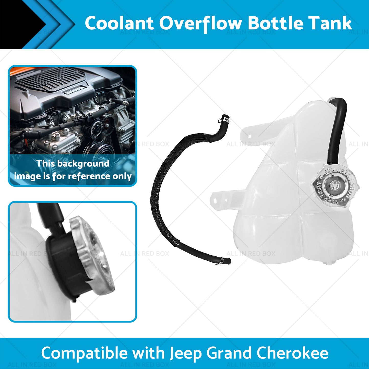 Coolant Overflow Bottle Tank Suitable for Jeep Grand Cherokee WK 3. 0L 01-2015