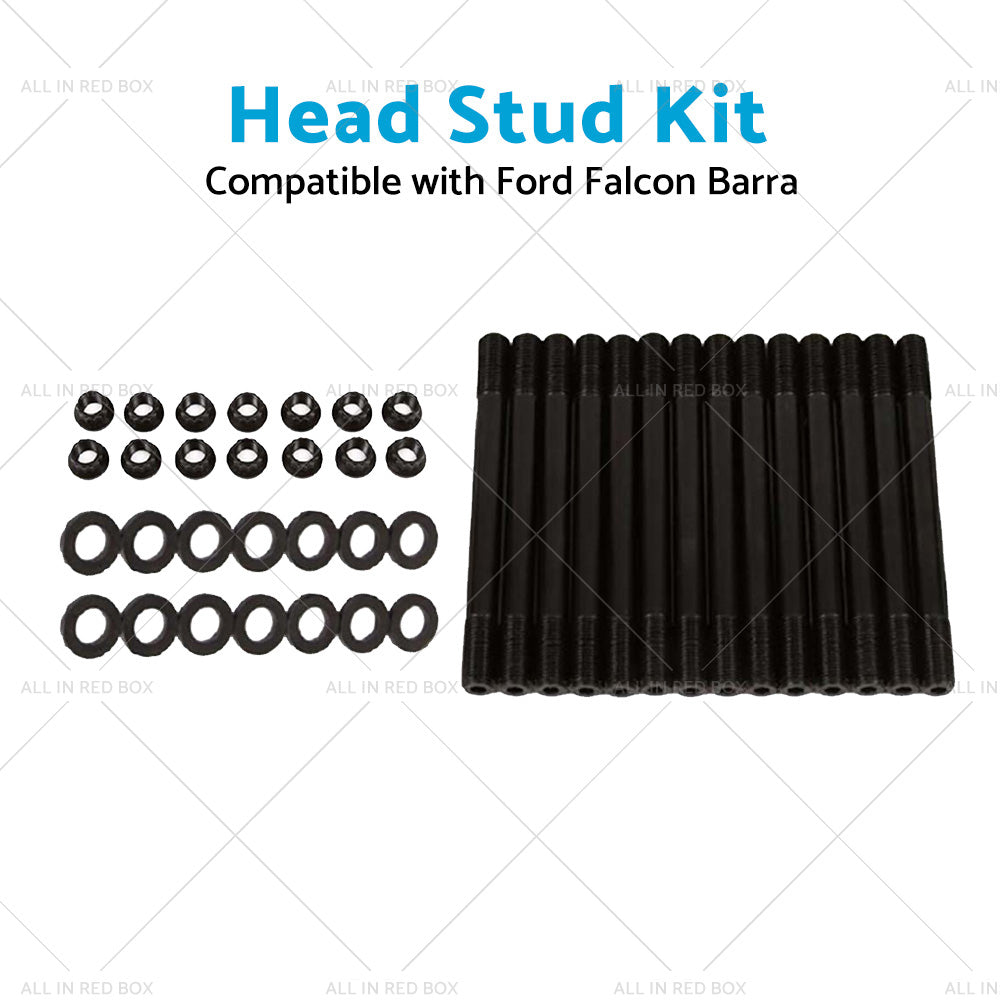 Suitable for Ford Falcon Barra XR6 BA BF FG FGX 4. 0 6 Cyl 12 Point Head Stud Kit