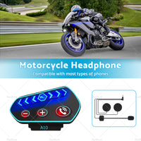 Bluetooth-5. 0 Wireless Motorcycle Helmet Headset Intercom Motorbike Headphone