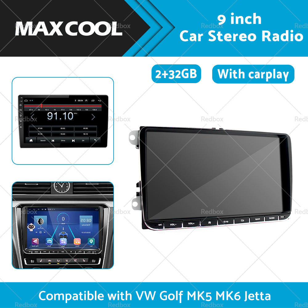 32GB Car Navi GPS WiFi CarPlay 9inch Android 11 Suitable for VW Golf MK5 MK6 Jetta