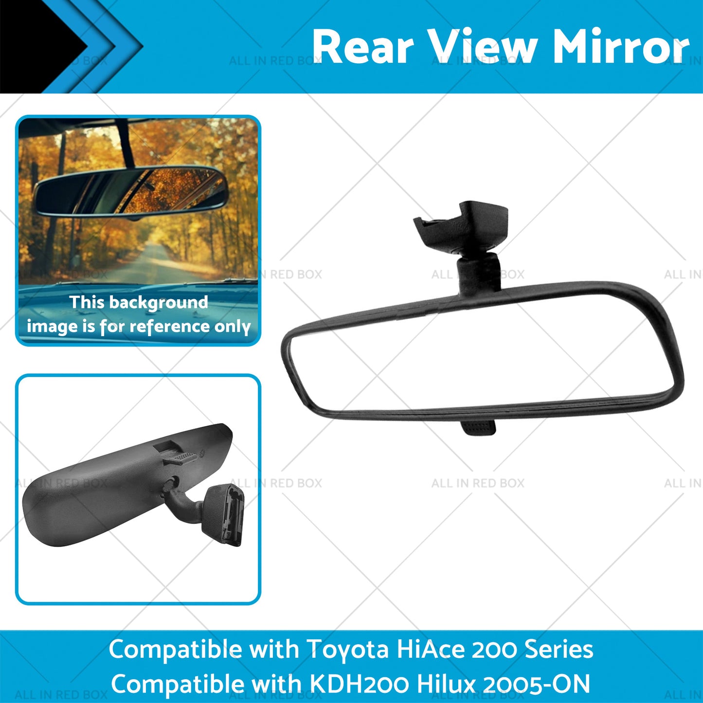 Rear View Mirror Suitable For Toyota HiAce 200 Series KDH200 Hilux 2005-ON