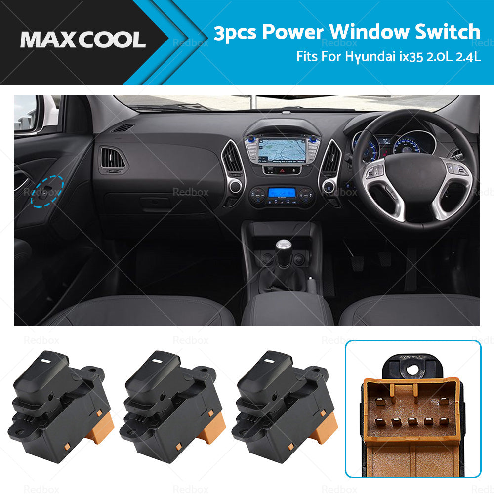 3Pcs Window Switch Passenger Side For Hyundai IX35 2. 0L 2. 4L 93580-2Z00