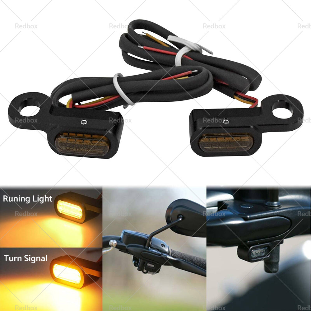 LED Mini Turn Signal Light Suitable for Harley Dyna Indicator Blinker Lamp Smoke