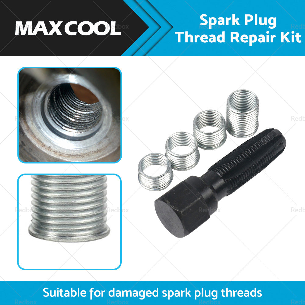 4 Inserts Helicoil Thread Reamer Tap Repair  and  14MM Spark Plug Repair Kit