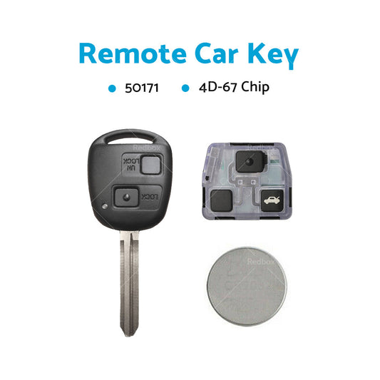 Remote Car Key 50171 4D-67 Chip Suitable for Toyota Prado 120 RAV4 Kluger Tarago