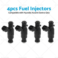 4PCS Fuel Injector Suitable For Hyundai Accent LC MC Elantra XD Getz TB 00-11