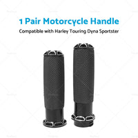 1inch Pair Black Hand Grip Handle Bar Suitable for Harley Touring Dyna Sportster