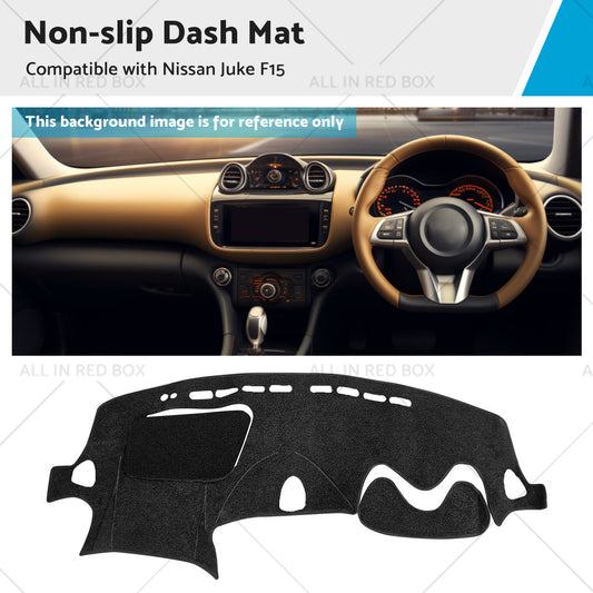 Black Non-Slip Dash Mat Suitable For Nissan JUKE F15 2011-2019 Dashboard Cover