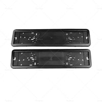 2x European Number License Plate Cover Frame Holder Mounting Bracket Standard