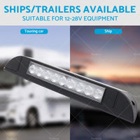 256mm 12V 9 LED Awning Light Touch Switch Strip Bar Caravan Camper Boat Marine