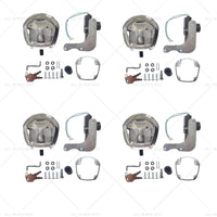 4 Set Chrome Power Operated Recessed Folding Whale Tail T-Lock Handle Toolbox