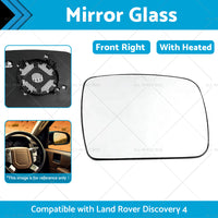 Right Side Mirror Glass Suitable for Land Rover Discovery 4 2009 -2013 w  Heated