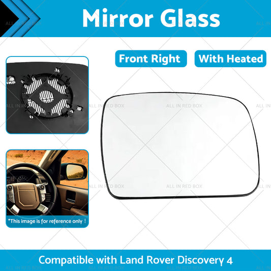 Right Side Mirror Glass Suitable for Land Rover Discovery 4 2009 -2013 w  Heated