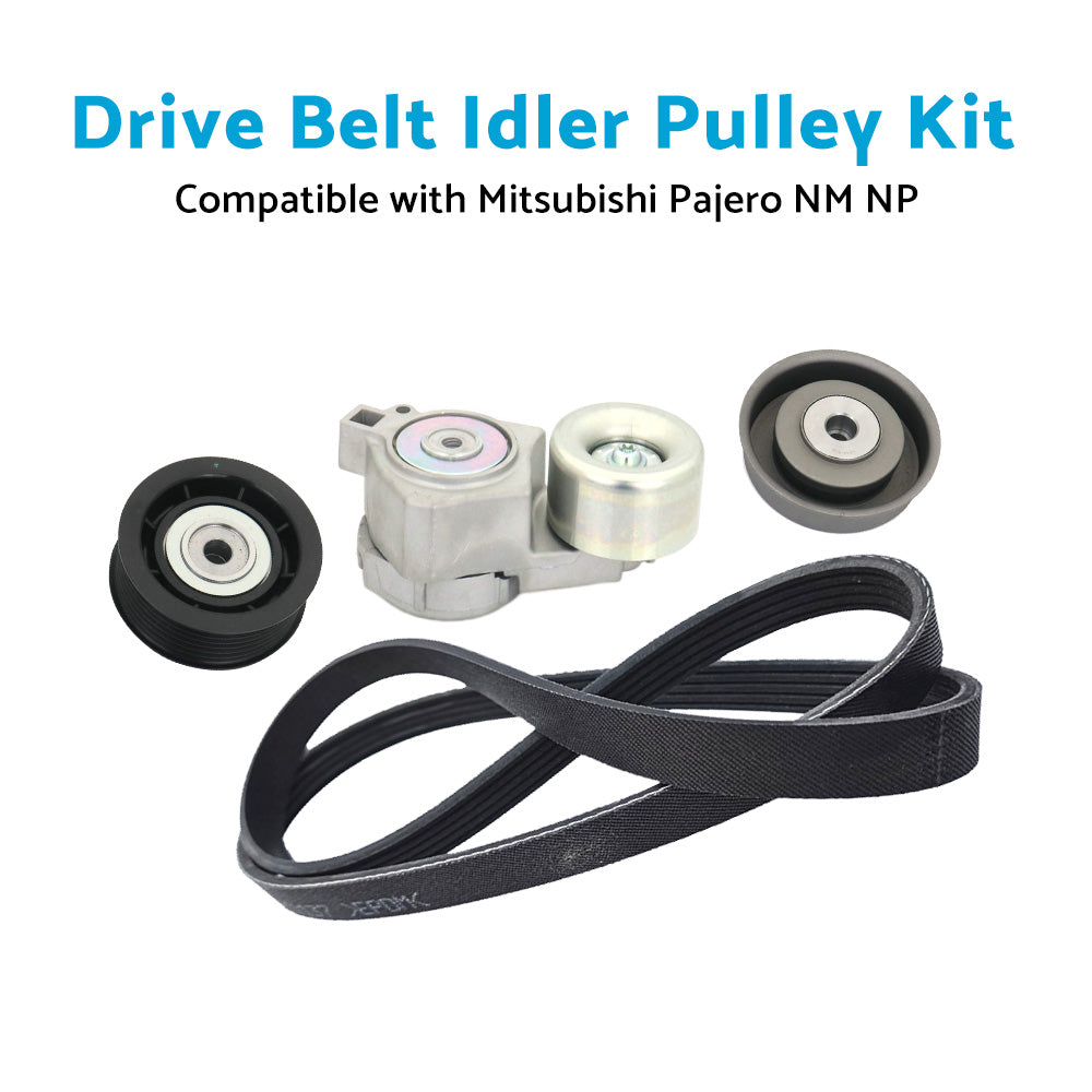 Drive Belt Idler Tensioner Pulley Kit Suitable for Pajero NM NP V6 3. 5L 6G74