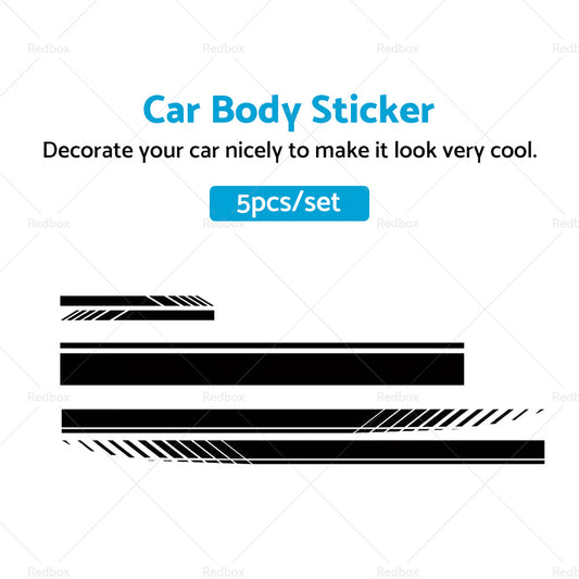 5x Car Side Body Sticker Vinyl Hood Roof Decals Racing Long Stripe Universal