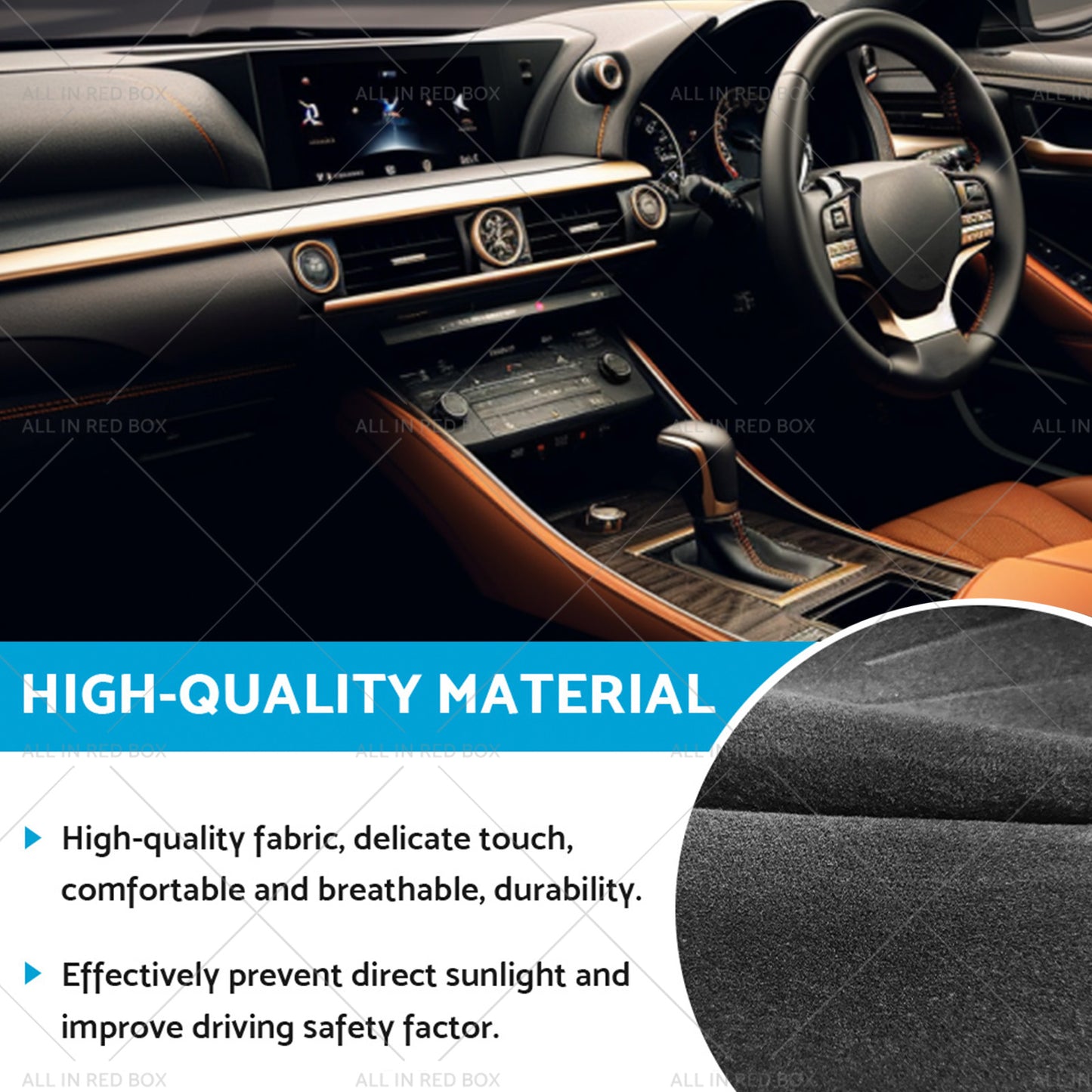 Dash Mat Carpet Suitable for Lexus RX 2016-2019 300 350 450 Dashboard Cover