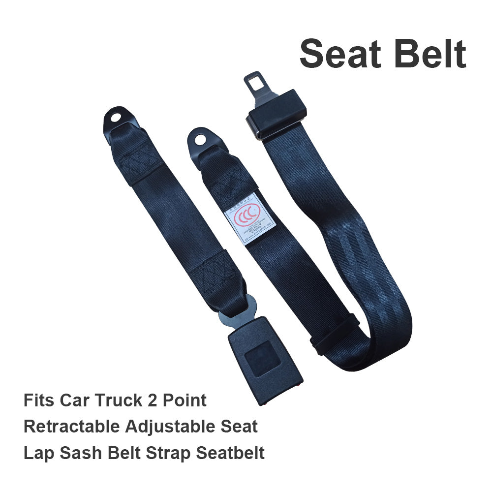 2 Set Car Truck 2 Point Retractable Adjustable Seat Lap Sash Belt Strap Seatbelt