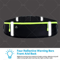 Waterproof Running Hiking Sport Bum Bag Travel Money Phone Belt Waist Zip Pouch