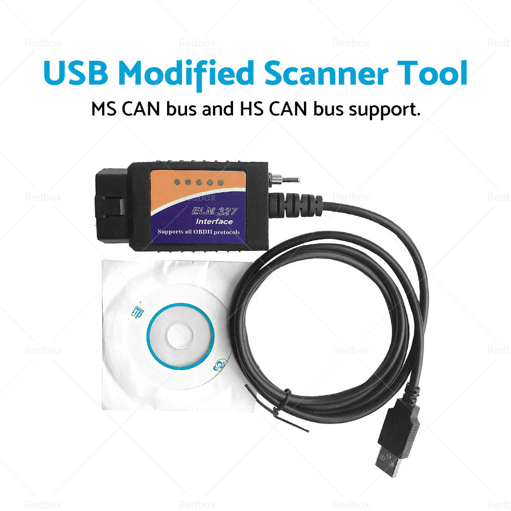 USB modified Suitable For Ford ELMconfig latest chip HS-CAN MS-CAN Forscan OBD2