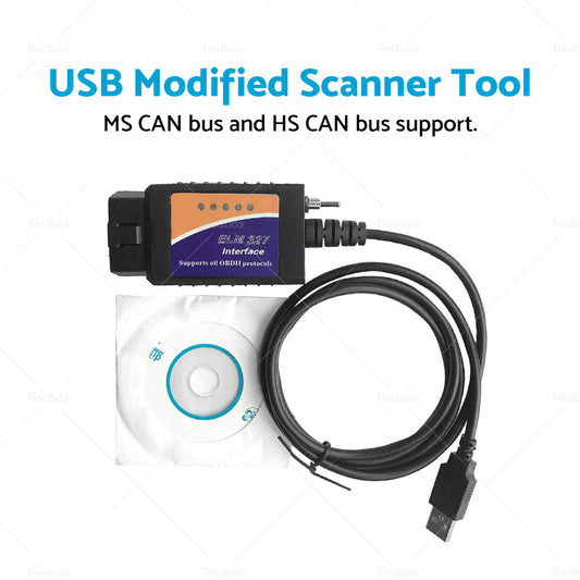 USB modified Suitable For Ford ELMconfig latest chip HS-CAN MS-CAN Forscan OBD2