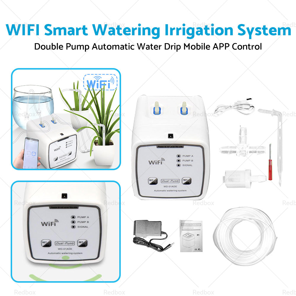 WiFi Control Watering System Double Pump Automatic Water Drip Mobile APP Control