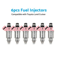 Fuel Injector 6x Suitable For Toyota LandCruiser 1FZ-FE FZJ70/FZJ75/FZJ80 Series