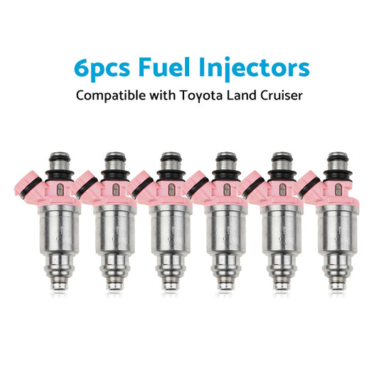 Fuel Injector 6x Suitable For Toyota LandCruiser 1FZ-FE FZJ70/FZJ75/FZJ80 Series