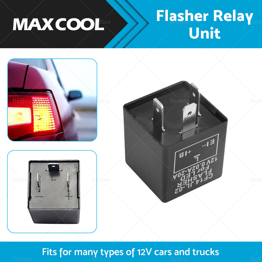 12V 3 PIN LED FLASHER RELAY UNIT FOR INDICATOR or BLINKER FLASH - POSITIVE ON RIGHT