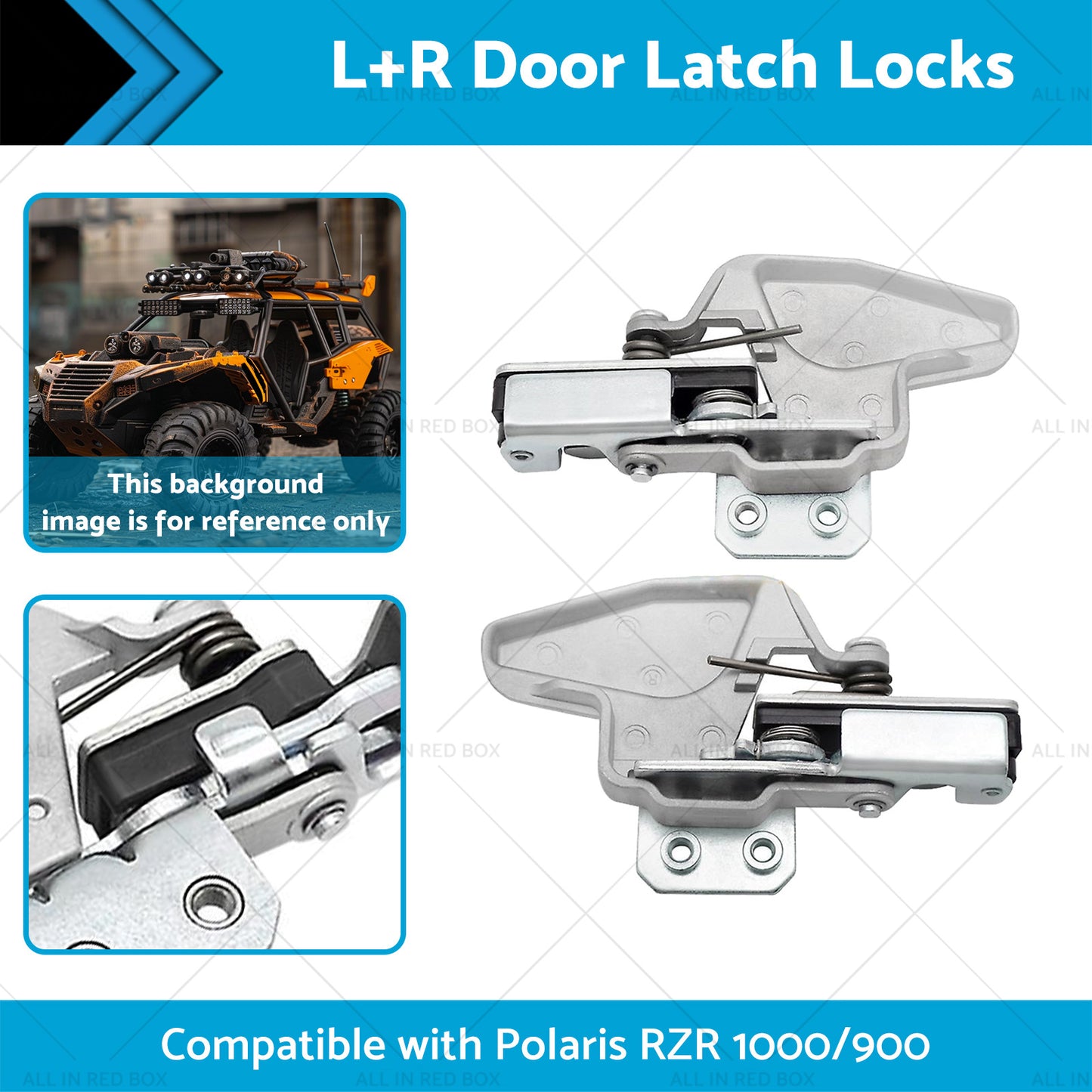 LR Door Latch Locks Suitablefor 16-21 Polaris RZR 1000 or 900 15-Up RZR Turbo or RS1