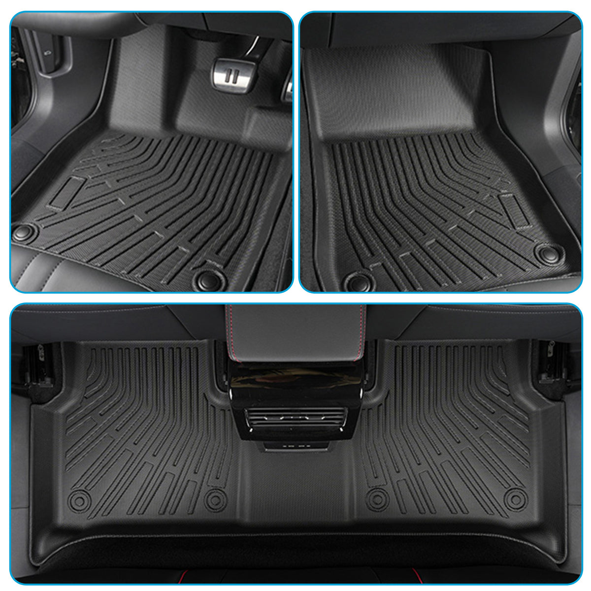 Floor Boot Mats Kit 3D All-Weather Suitable For Nissan X-Trail 22-On T33 e-